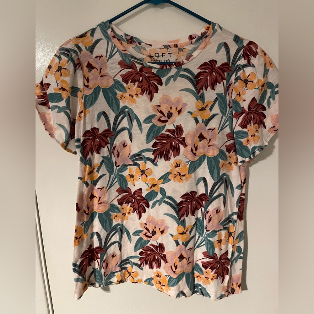 LOFT Floral Vintage Tee